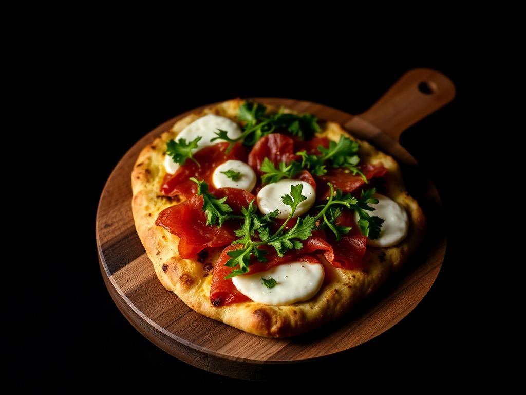 Pinsa rzymska z prosciutto